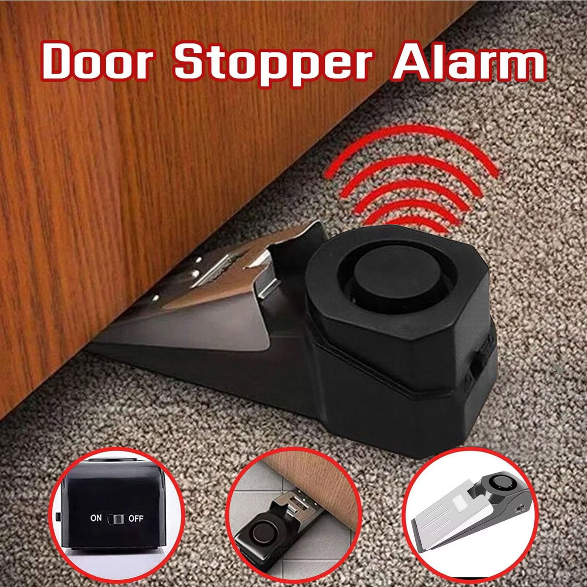 Home Security Tapo - Wireless Door Stop Alarm System 120dB