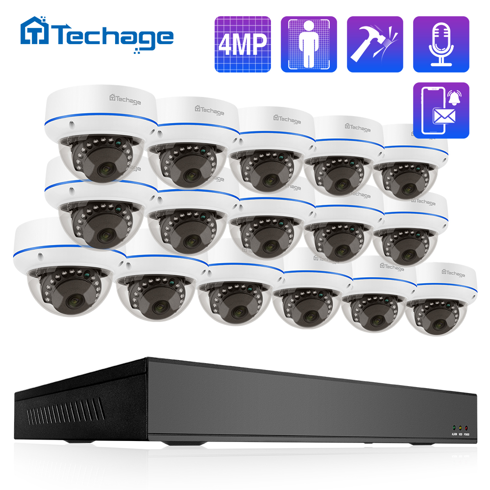 Home Security Ideas - Techage HD 4MP 16CH POE Surveillance