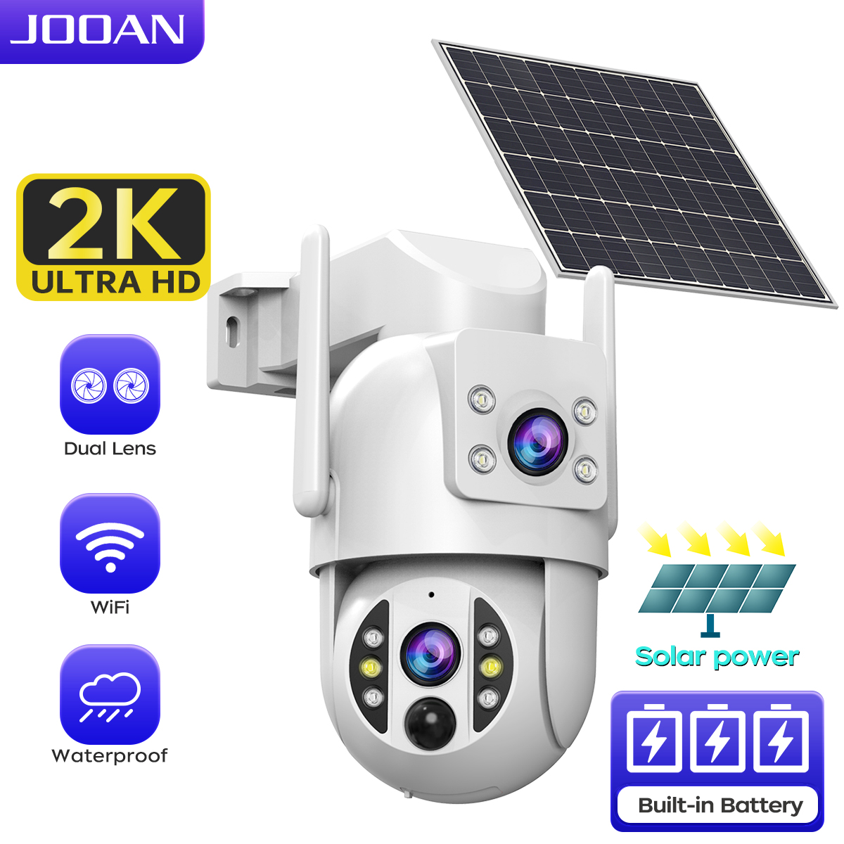Ip Camera Outdoor 4K - JOOAN 2K 4K Wireless Solar Camera