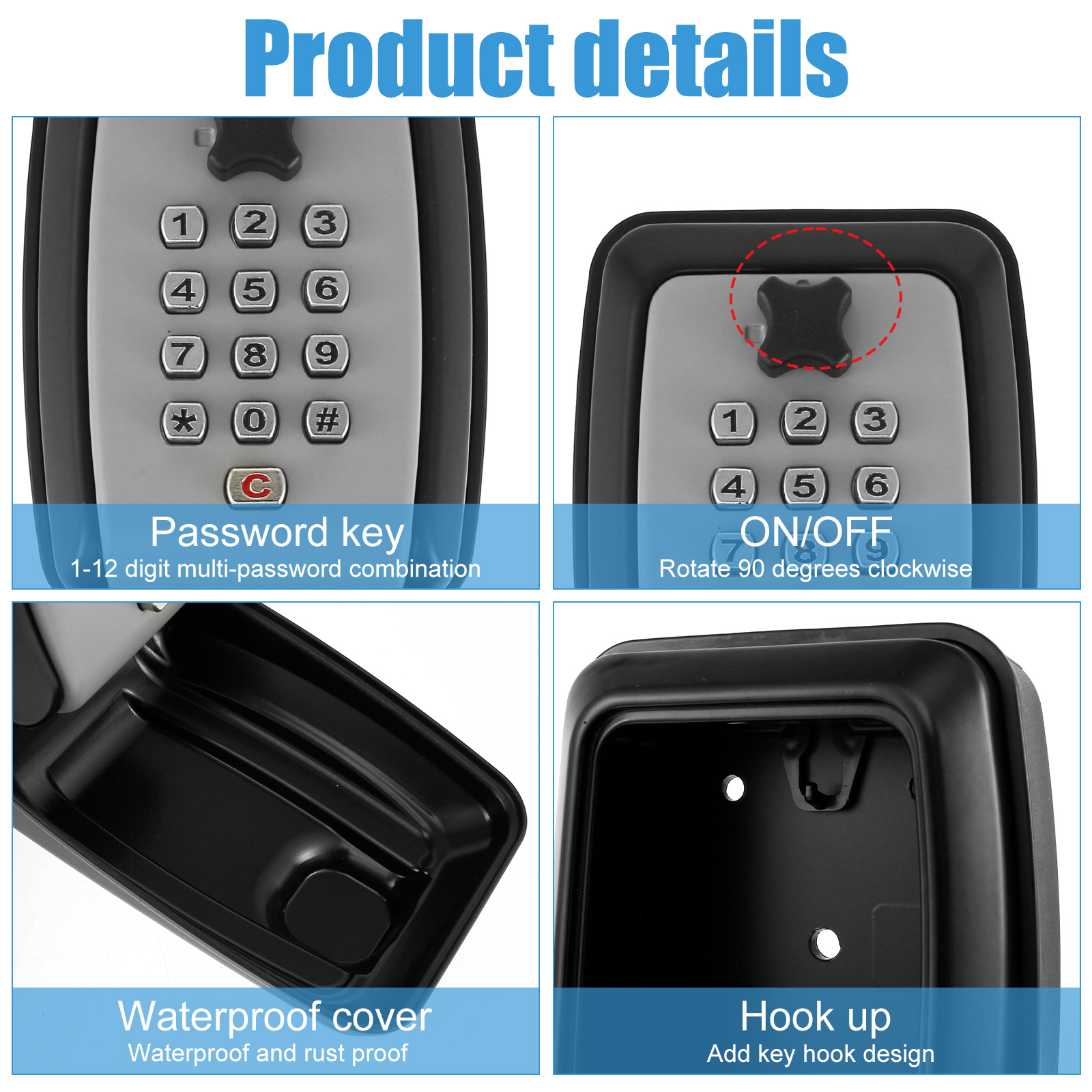 Key Lock Box Wall-Mount Secret - Home Security Ideas บทวิจารณ์และราคา