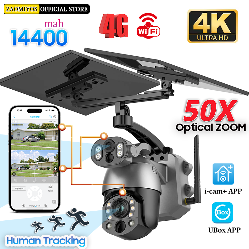 4K 50X ZOOM 10MP Solar Camera  - Ip Camera Outdoor 4K บทวิจารณ์และราคา