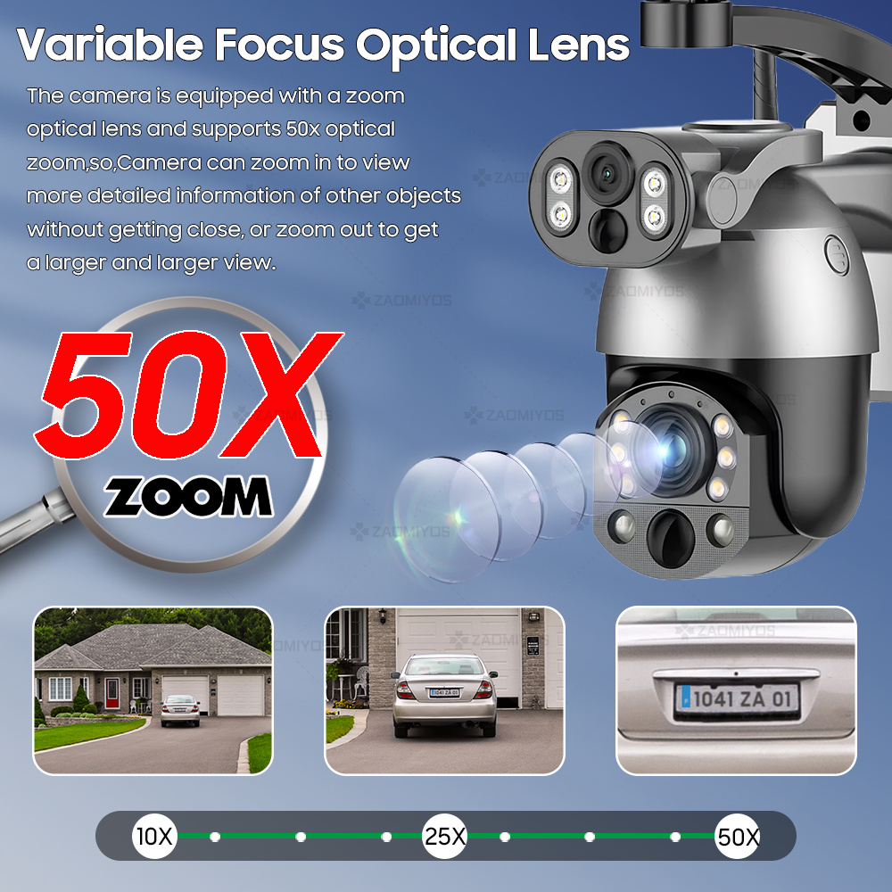 4K 50X ZOOM 10MP Solar Camera  - Ip Camera Outdoor 4K บทวิจารณ์และราคา