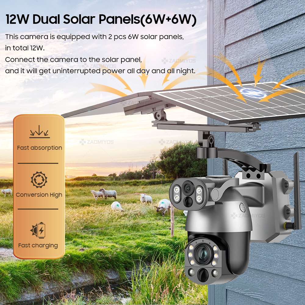 4K 50X ZOOM 10MP Solar Camera  - Ip Camera Outdoor 4K บทวิจารณ์และราคา