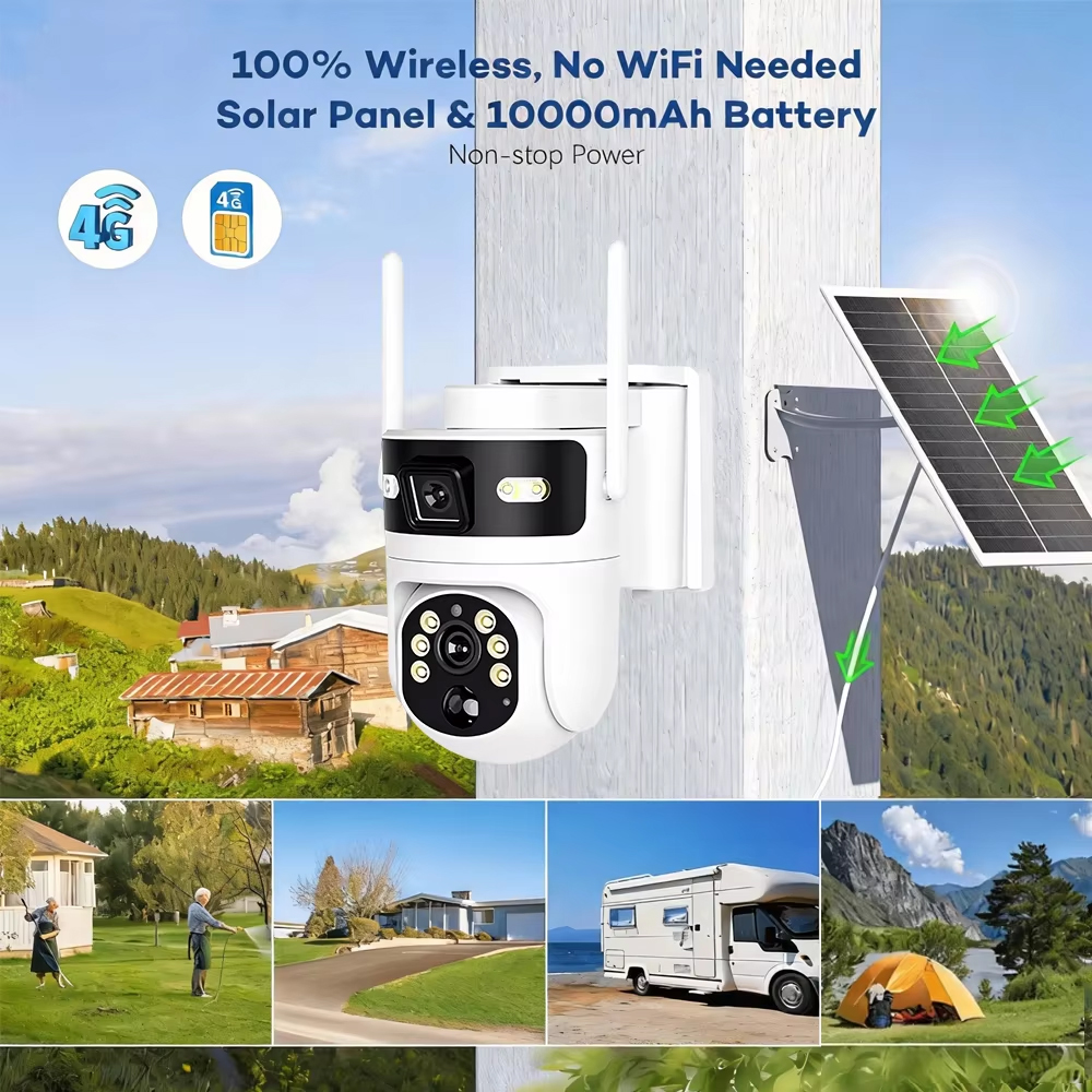 Dual Screens 8MP 4K IP PTZ Sol - Ip Camera Outdoor 4K บทวิจารณ์และราคา