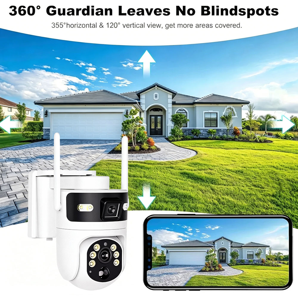 Dual Screens 8MP 4K IP PTZ Sol - Ip Camera Outdoor 4K บทวิจารณ์และราคา