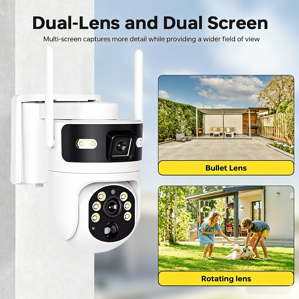Dual Screens 8MP 4K IP PTZ Sol - Ip Camera Outdoor 4K บทวิจารณ์และราคา