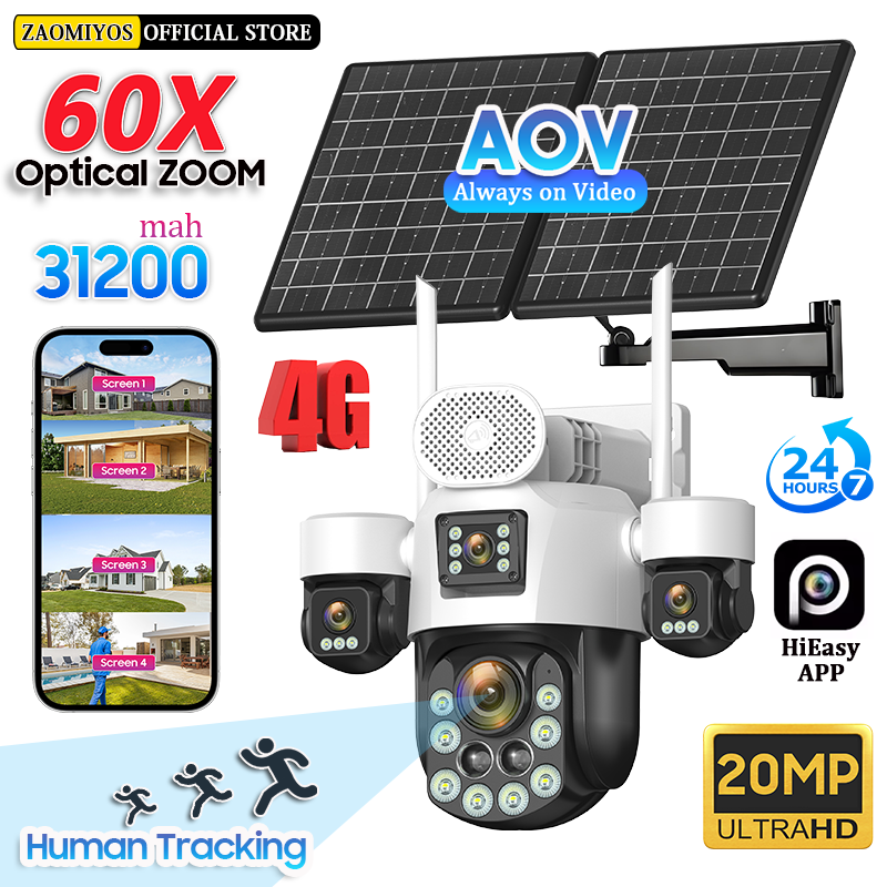 4 Lens Outdoor 360° Surveillan - Home Security Ideas บทวิจารณ์และราคา