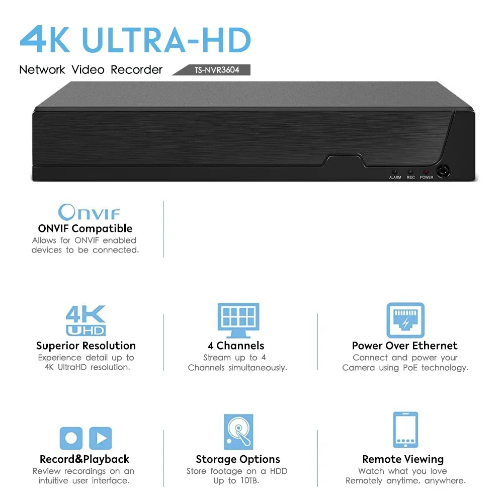4CH NVR H.265 Outdoor 8MP Ultr - Ip Camera Outdoor 4K บทวิจารณ์และราคา