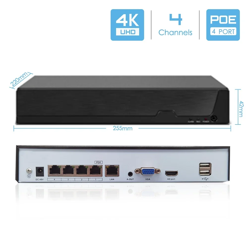 4CH NVR H.265 Outdoor 8MP Ultr - Ip Camera Outdoor 4K บทวิจารณ์และราคา