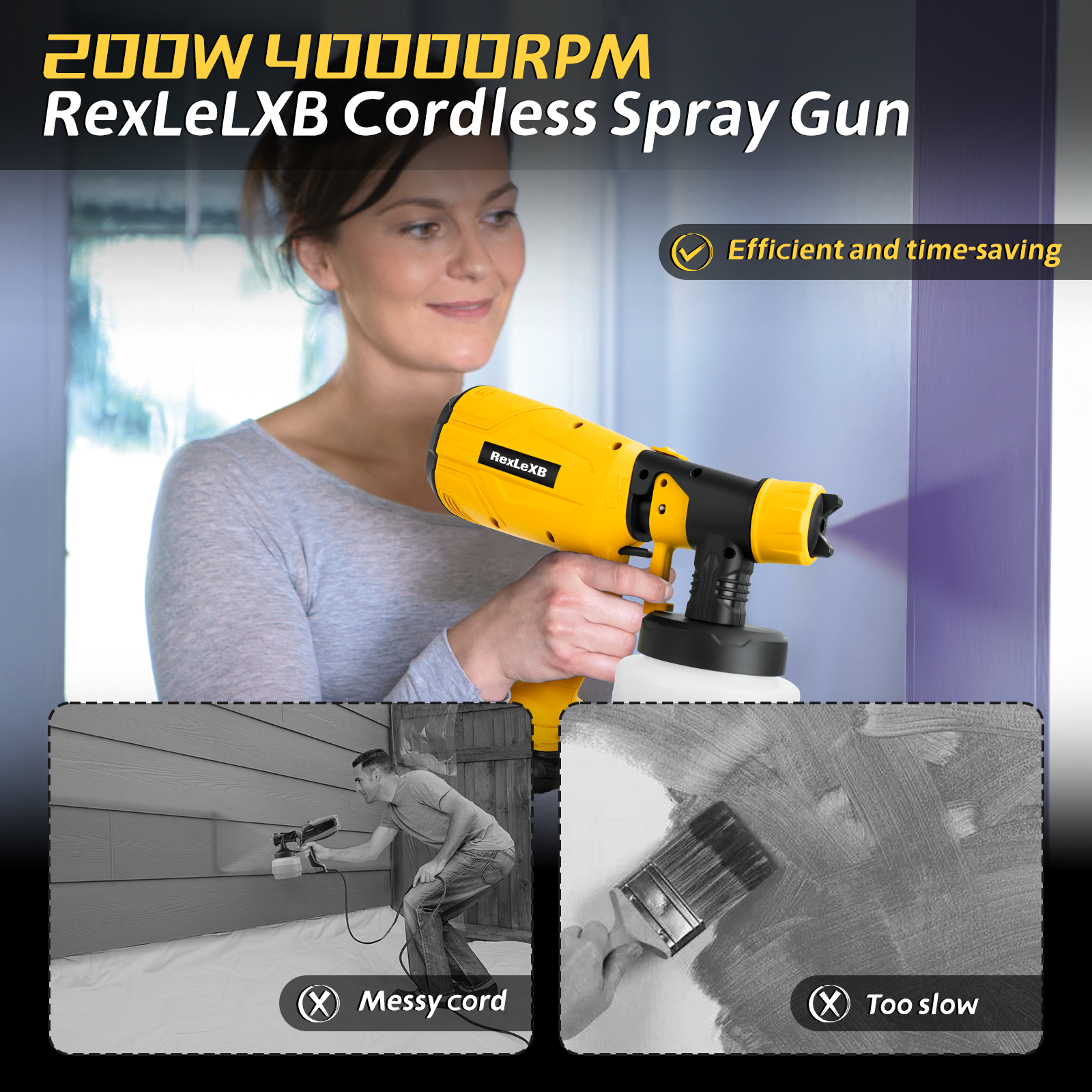 800ML Cordless Electric Spray  - Home Security Gun บทวิจารณ์และราคา