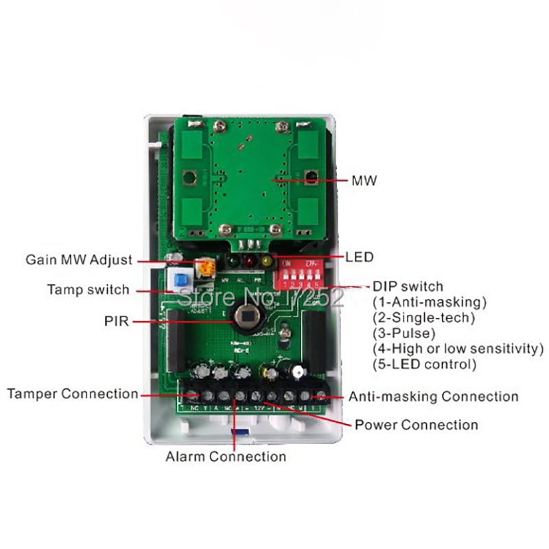 1/3pcs Wired Indoor PIR Microw - Pet Immune Pir Sensor บทวิจารณ์และราคา