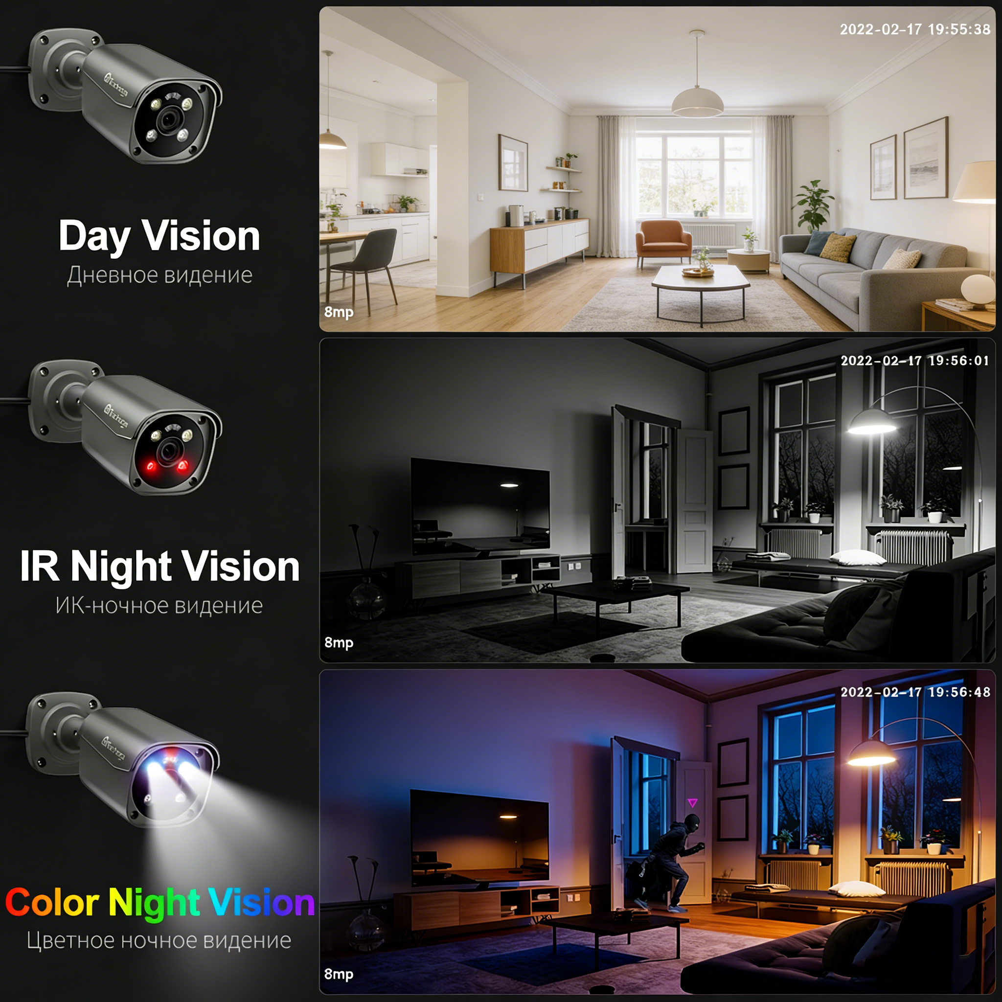 Techage 8CH 5MP 8MP Security C - Ip Camera Outdoor 4K บทวิจารณ์และราคา