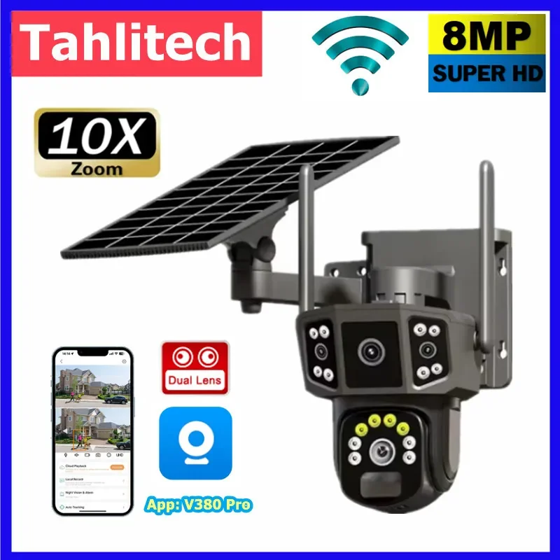 WIFI 4G sim solar camera V380, - Ip Camera Outdoor 4K บทวิจารณ์และราคา