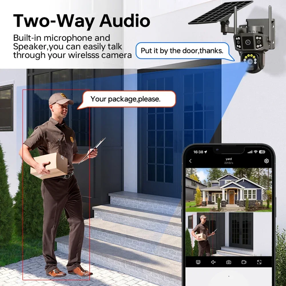 WIFI 4G sim solar camera V380, - Ip Camera Outdoor 4K บทวิจารณ์และราคา