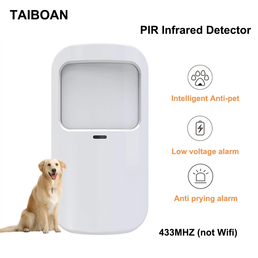 White Wireless 433MHz Infrared - Pet Immune Pir Sensor บทวิจารณ์และราคา