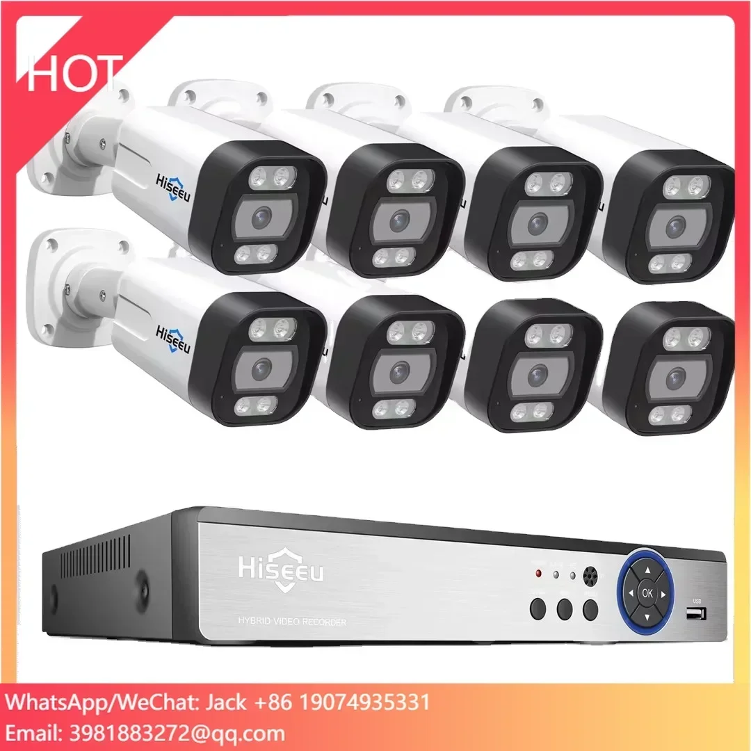 Hiseeu 4K 8channel 8mp Outdoor - Ip Camera Outdoor 4K บทวิจารณ์และราคา