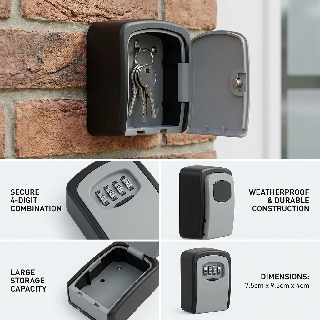 Wall Mount Key Lock Box with 4 - Home Security Ideas บทวิจารณ์และราคา