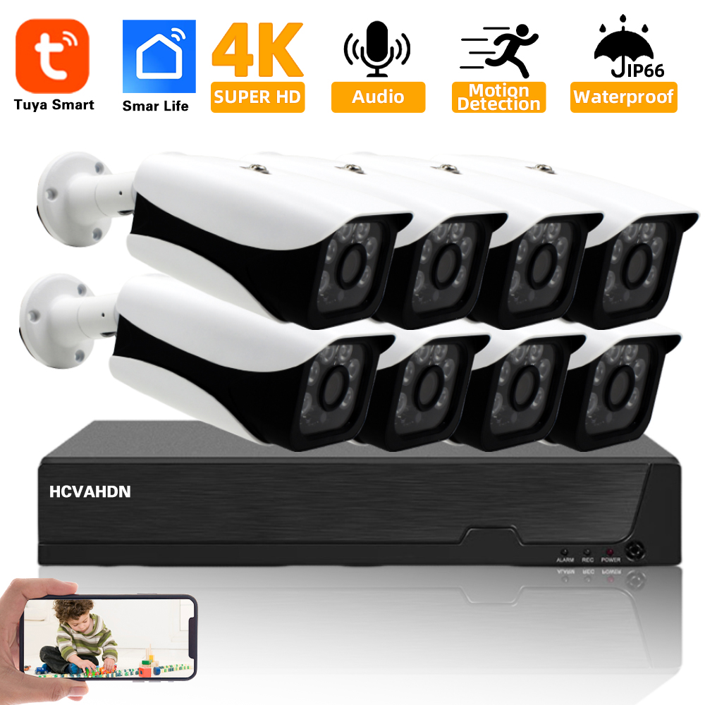 4K 8MP TUYA Security Kit 8CH P - Ip Camera Outdoor 4K บทวิจารณ์และราคา