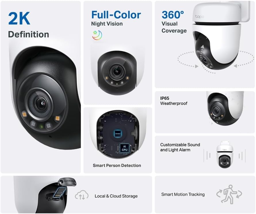TP-Link 2K Outdoor Pan/Tilt Se - Home Security Tp Link บทวิจารณ์และราคา