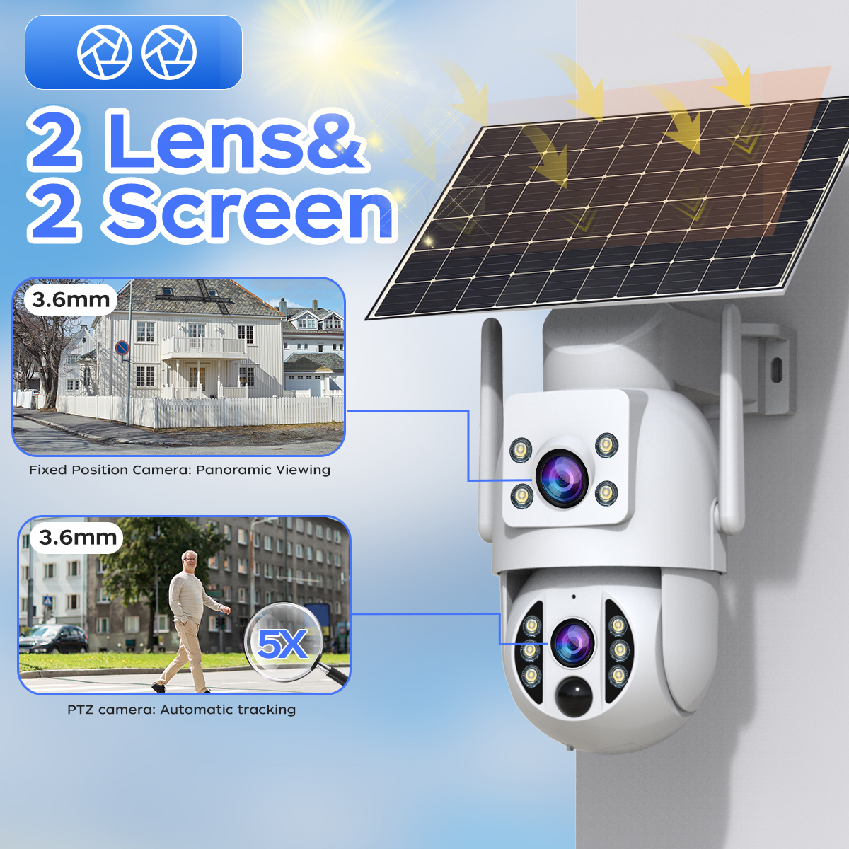 JOOAN 2K 4K Wireless Solar Cam - Ip Camera Outdoor 4K บทวิจารณ์และราคา
