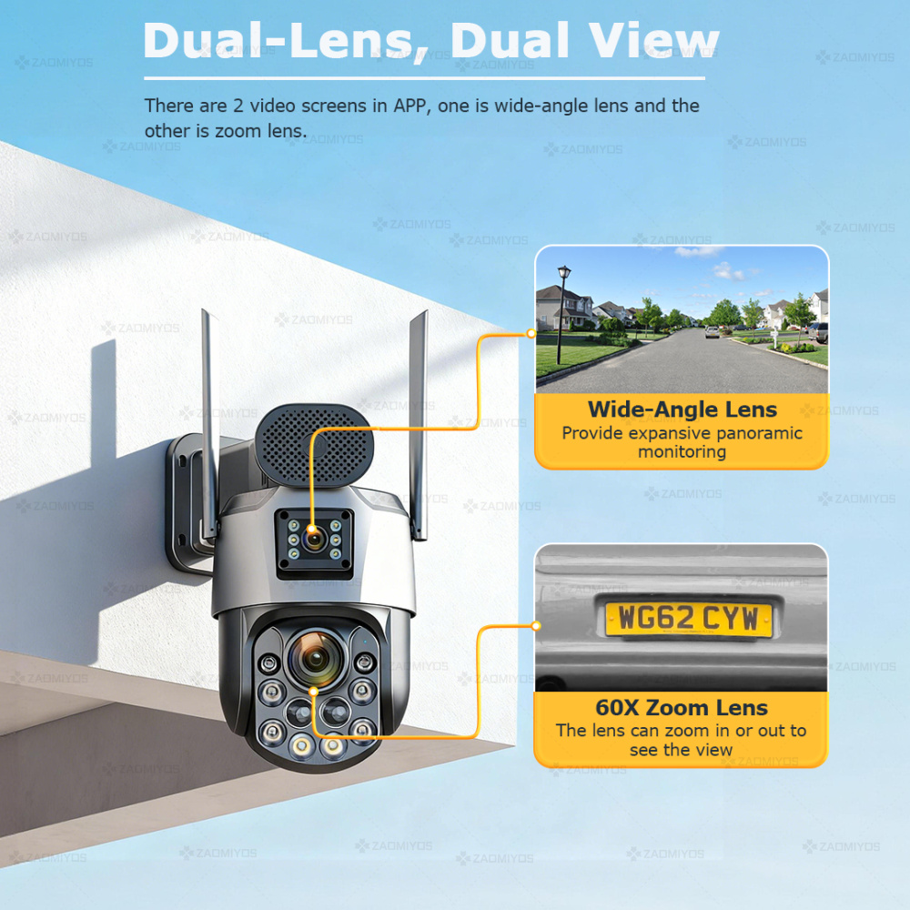 Dual Lens Home Outdoor Surveil - Home Security Ideas บทวิจารณ์และราคา